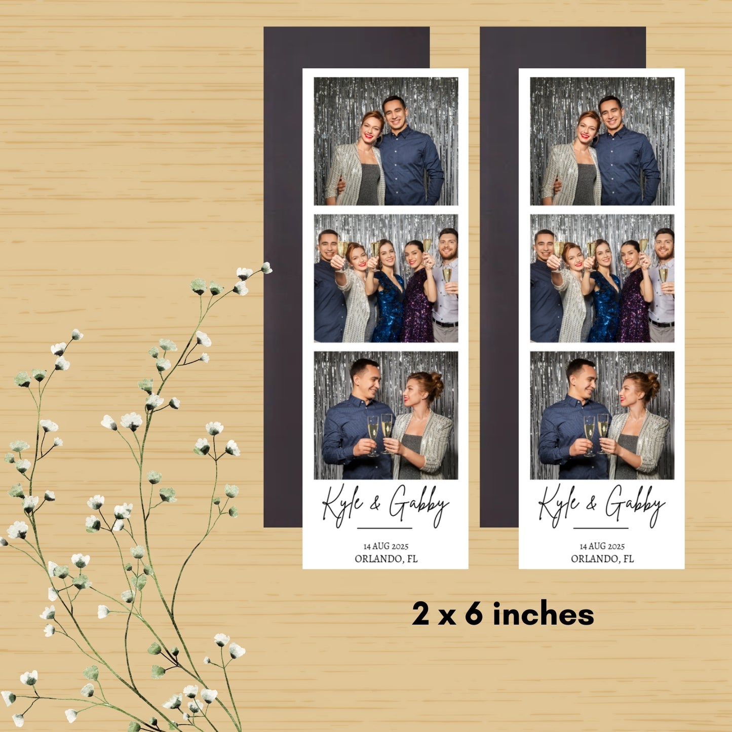 Personalized Photo Strip Magnets